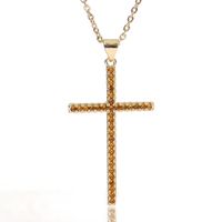Fashion Cross Copper Pendant Necklace In Bulk sku image 2