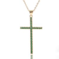 Fashion Cross Copper Pendant Necklace In Bulk sku image 4