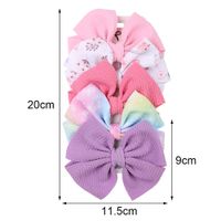 Cute Solid Color Bow Knot Cloth Hair Clip main image 5