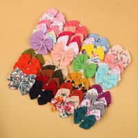 Cute Solid Color Bow Knot Cloth Hair Clip main image 6