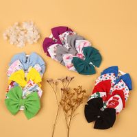 Cute Solid Color Bow Knot Cloth Hair Clip main image 2
