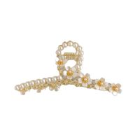 Sweet Flower Alloy Plating Artificial Pearls Rhinestone Hair Claws main image 2