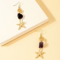 Fashion Starfish Alloy Plating Shell Earrings main image 2