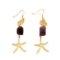 Fashion Starfish Alloy Plating Shell Earrings main image 5