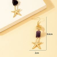 Fashion Starfish Alloy Plating Shell Earrings main image 4