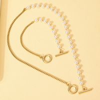 Einfacher Stil Perle Legierung Überzug Perle Halskette main image 4