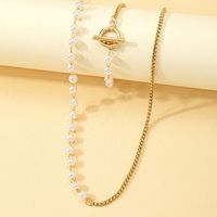 Einfacher Stil Perle Legierung Überzug Perle Halskette main image 5