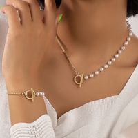 Simple Style Pearl Alloy Plating Pearl Necklace main image 3