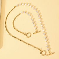 Einfacher Stil Perle Legierung Überzug Perle Halskette main image 2