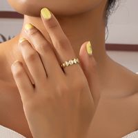 Simple Style Shell Metal Plating Metal Rings main image 1