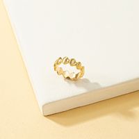 Simple Style Shell Metal Plating Metal Rings main image 4