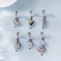 Belly Rings Fashion Geometric 316 Stainless Steel  Copper Plating Zircon sku image 3