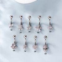 Belly Rings Fashion Heart Shape 316 Stainless Steel  Copper Plating main image 1