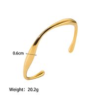 Fashion Irregular Stainless Steel Plating Bangle sku image 1