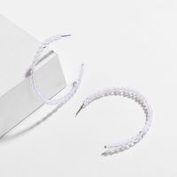 Qingdao Europäischer Und Amerikanischer Schmuck Original Stein Perlen Einfache C-förmige Große Kreise Damen Ohrringe Ohrringe Neue Ins sku image 3