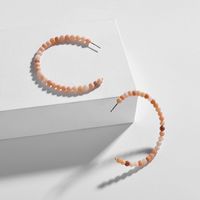 Qingdao Europäischer Und Amerikanischer Schmuck Original Stein Perlen Einfache C-förmige Große Kreise Damen Ohrringe Ohrringe Neue Ins sku image 4