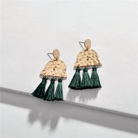 Multi-layer Geometric Semicircular Tassel Alloy Earrings Nhlu129550 sku image 1