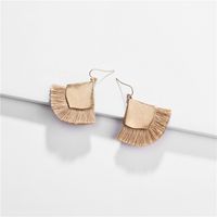 Fashion Big Earrings Jewelry Alloy Wire Spike Tassel Fan-shaped Earrings Wholesale Nihaojewelry sku image 3