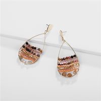 Jewelry Earrings Natural Stone Beads Rice Beads Hollow Female Drops Earrings New sku image 1