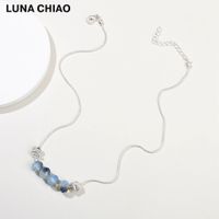 Alloy Fashion Flowers Necklace  (yuan Alloy + Blue) Nhlu0213-yuan-alloy-blue sku image 3