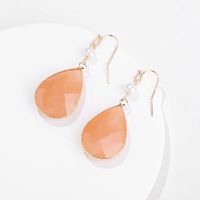 Qingdao Européen Et Américain   D'envies Boucles D'oreilles Couvert Goutte D'eau En Verre Cristal Perle Boucles D'oreilles Gouttes Pour Les Oreilles De Femmes sku image 1