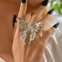 Retro Butterfly Alloy Plating Rings Earrings main image 8