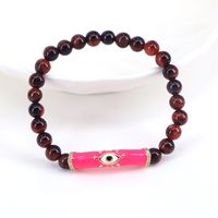 Simple Style Eye Copper Bracelets Beaded Enamel Gold Plated Copper Bracelets sku image 2