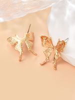 Retro Butterfly Alloy Plating Rings Earrings sku image 4