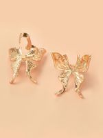 Retro Butterfly Alloy Plating Rings Earrings sku image 5