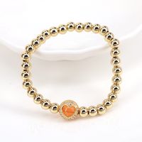 Estilo Simple Forma De Corazón Cobre Pulsera Chapado En Oro Circón Pulseras De Cobre sku image 9