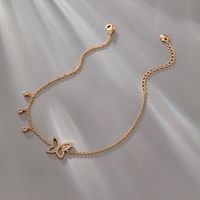 Fashion Butterfly Copper Plating Inlay Zircon Anklet 1 Piece main image 4