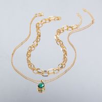 Vintage Style Water Droplets Copper Necklace Plating Zircon Copper Necklaces 1 Piece main image 5
