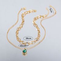 Vintage Style Water Droplets Copper Necklace Plating Zircon Copper Necklaces 1 Piece main image 8