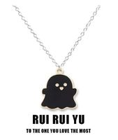 Cute Ghost Alloy Halloween Unisex Pendant Necklace sku image 2