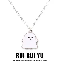 Cute Ghost Alloy Halloween Unisex Pendant Necklace sku image 3