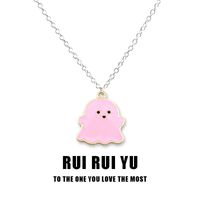 Cute Ghost Alloy Halloween Unisex Pendant Necklace sku image 4