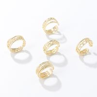 Simple Style Copper Open Ring Plating Hollow Out Copper Rings main image 3
