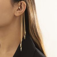 Fashion Geometric Tassel Alloy Copper Earrings Plating Arylic Artificial Pearl Copper Earrings main image 4