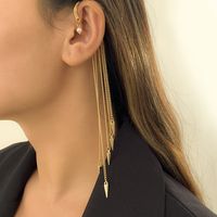 Fashion Geometric Tassel Alloy Copper Earrings Plating Arylic Artificial Pearl Copper Earrings sku image 5