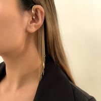Fashion Geometric Tassel Alloy Copper Earrings Plating Arylic Artificial Pearl Copper Earrings sku image 4