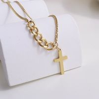 Fashion Cross Stainless Steel Necklace Plating Stainless Steel Necklaces main image 1