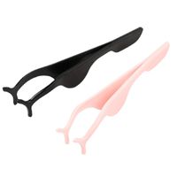 Fashion Pink Tweezers False Eyelashes Wear Aid Black Clip Eyelash Curler Beauty Tools main image 2
