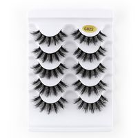 New Natural Thick Lengthened Color Hair False Eyelashes 5 Pairs sku image 3