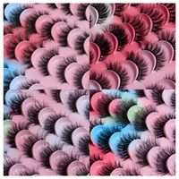 New Colorful Multi-layer Thick Cross Mink Fur 6d Fluffy False Eyelashes  20 Pairs main image 5