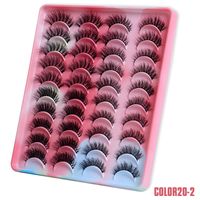 New Colorful Multi-layer Thick Cross Mink Fur 6d Fluffy False Eyelashes  20 Pairs sku image 2