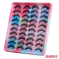 New Colorful Multi-layer Thick Cross Mink Fur 6d Fluffy False Eyelashes  20 Pairs sku image 3