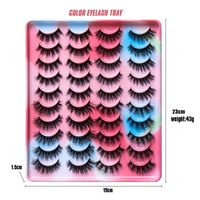New Colorful Multi-layer Thick Cross Mink Fur 6d Fluffy False Eyelashes  20 Pairs main image 3