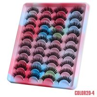 New Colorful Multi-layer Thick Cross Mink Fur 6d Fluffy False Eyelashes  20 Pairs sku image 4