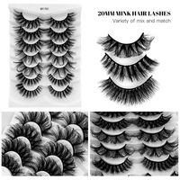 7 Pairs Neue Multi-schicht Dicken Quer Künstliche Nerz Haar Falsche Wimpern main image 4