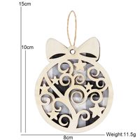 Christmas Bow Knot Deer Wood Party Hanging Ornaments sku image 4